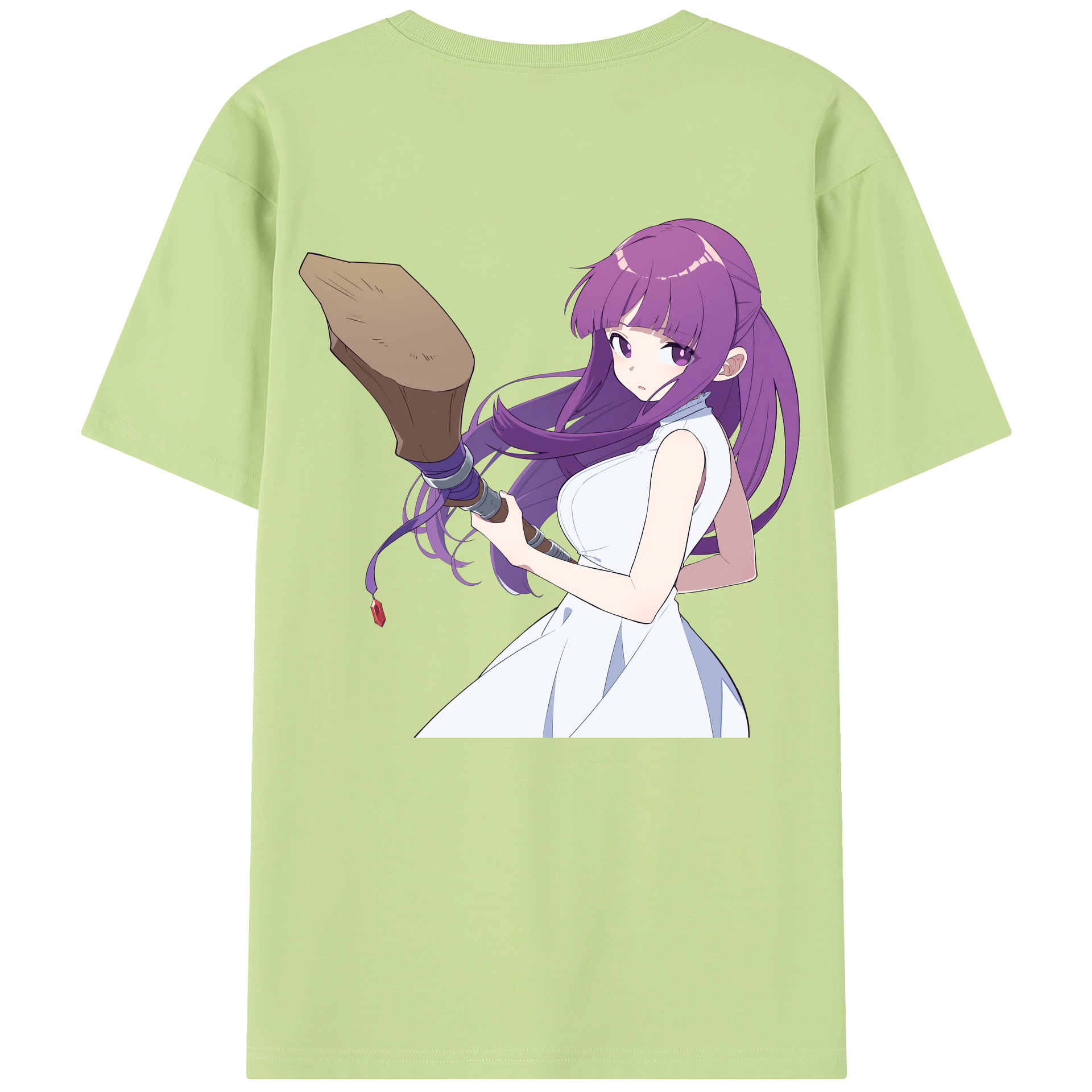 （画像用） 葬送のフリーレン Frieren 綿100％半袖Tシャツ（背面プリント）
